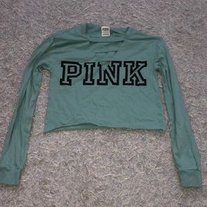 Chest slashed PINK long sleeve shirt